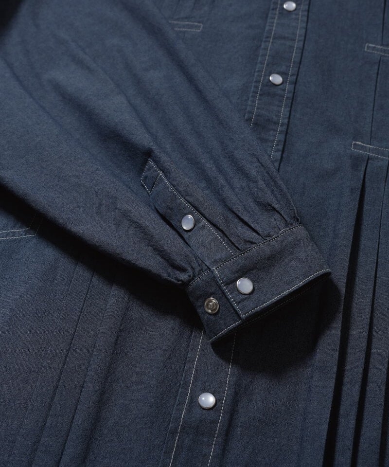 AGL0203-252 立體摺線襯衫 Pleated Chambray Shirt