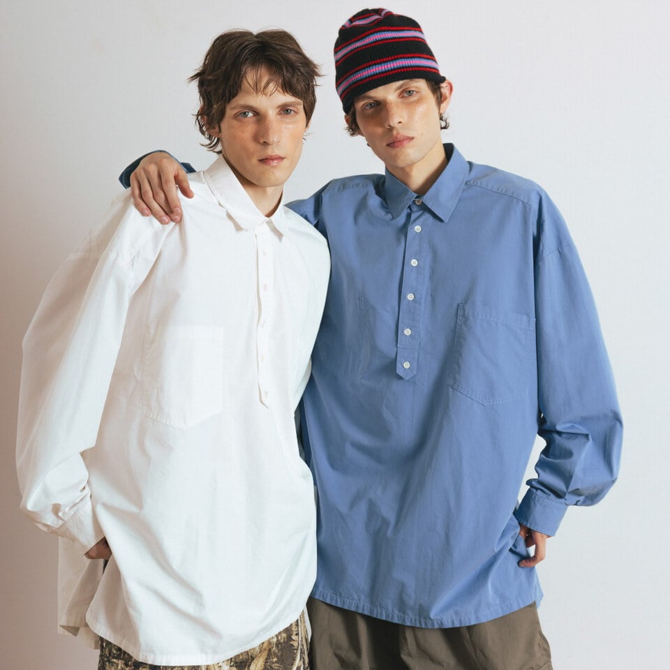 側開衩套頭襯衫 Pullover Side Slit Shirt