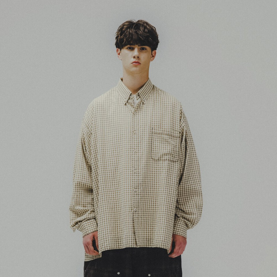 AGL0206-261 格紋口袋襯衫 Check Pocket Big Shirt