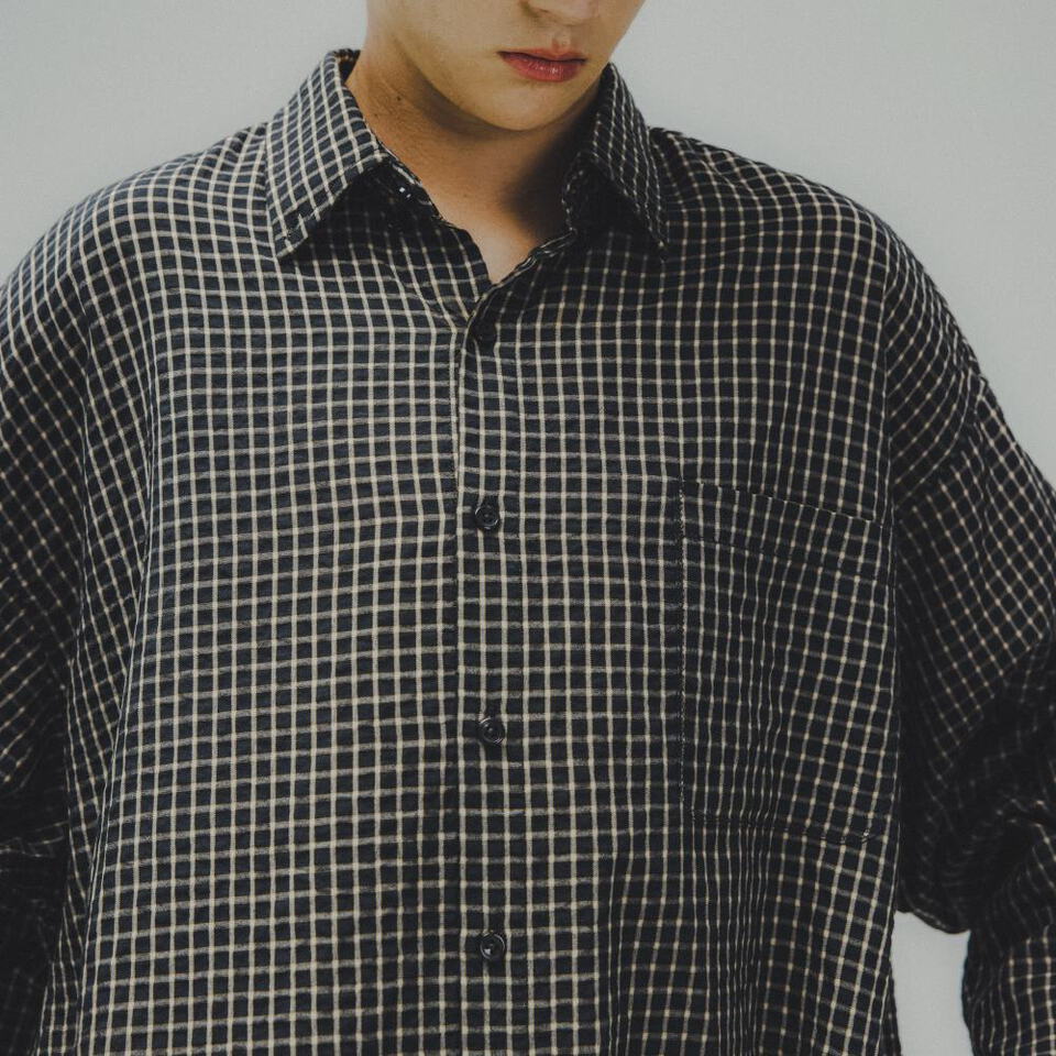 格紋口袋襯衫 Check Pocket Big Shirt