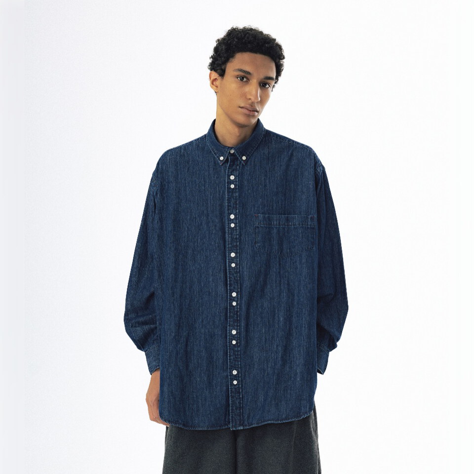 AGL0207-262 雙釦牛仔襯衫 Double Button Denim Shirt