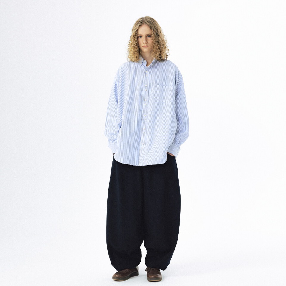 雙釦條紋襯衫 Double Button Striped Shirt