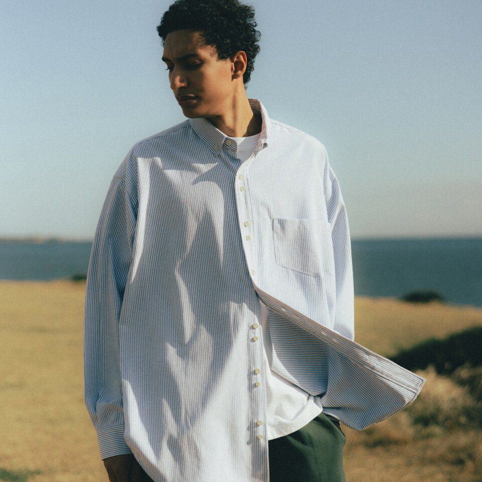 雙釦條紋襯衫 Double Button Striped Shirt