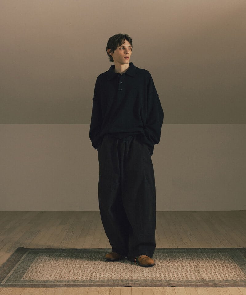 AGL0301-252 針織上衣 Big-Collar Waffle Pullover