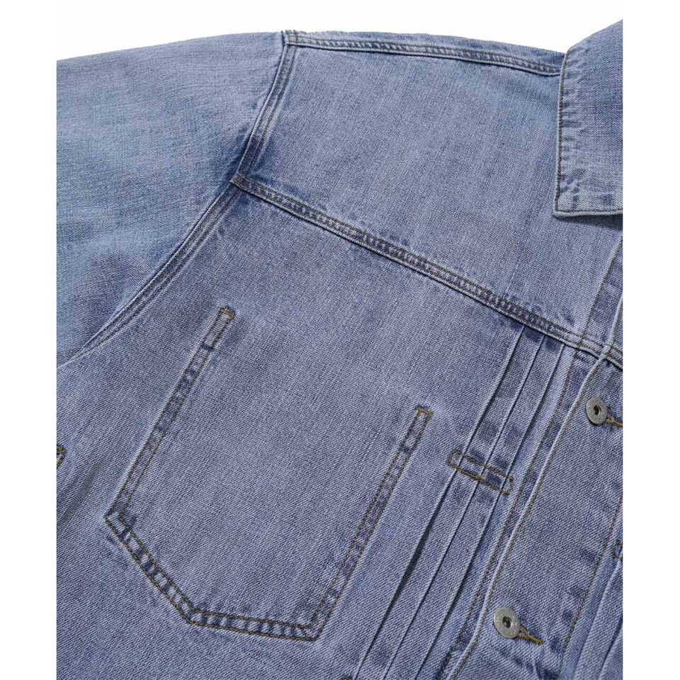 AGL1102-252 寬版牛仔外套 Pleated Wide Denim Jacket