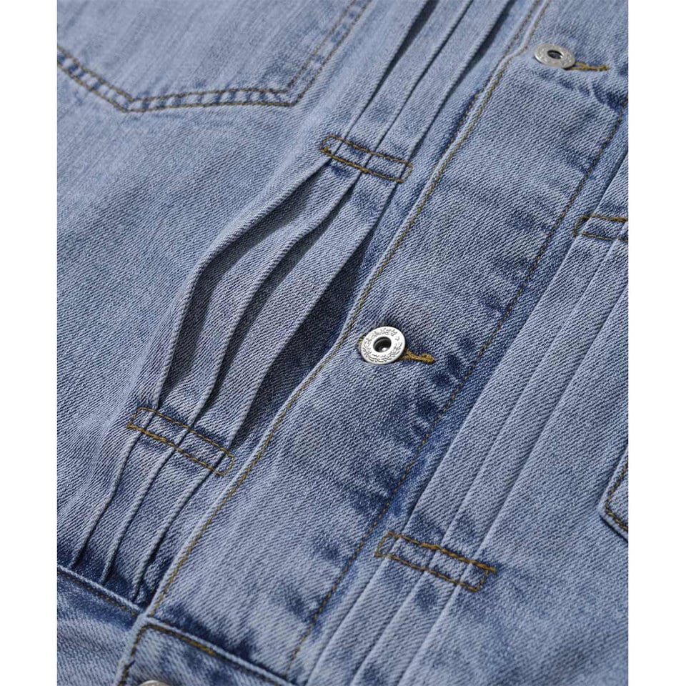 AGL1102-252 寬版牛仔外套 Pleated Wide Denim Jacket