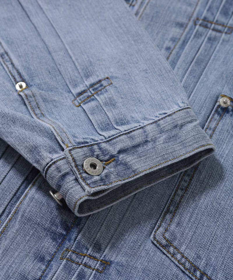 AGL1102-252 寬版牛仔外套 Pleated Wide Denim Jacket