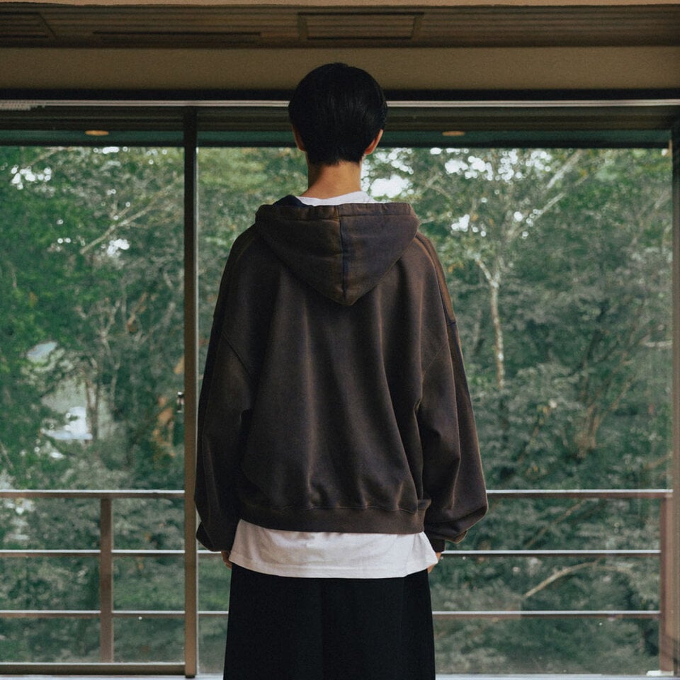 連帽外套 Applique Zip Up Washed Hoodie