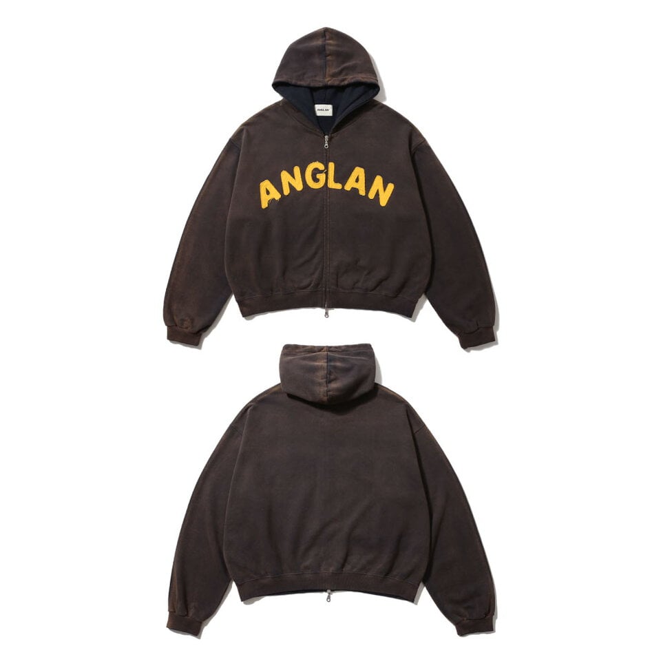 連帽外套 Applique Zip Up Washed Hoodie