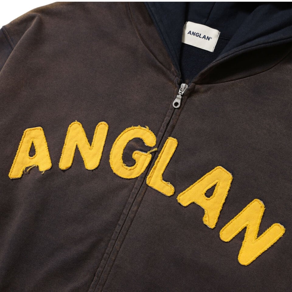 連帽外套 Applique Zip Up Washed Hoodie