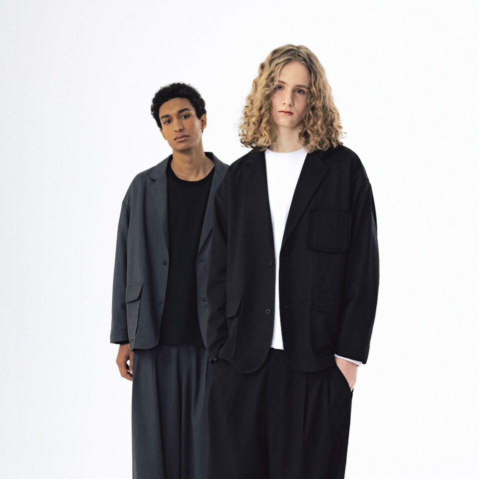 異材質西裝外套 Mix Structured Blazer