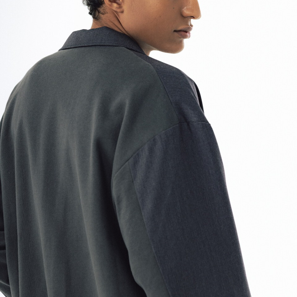 異材質西裝外套 Mix Structured Blazer