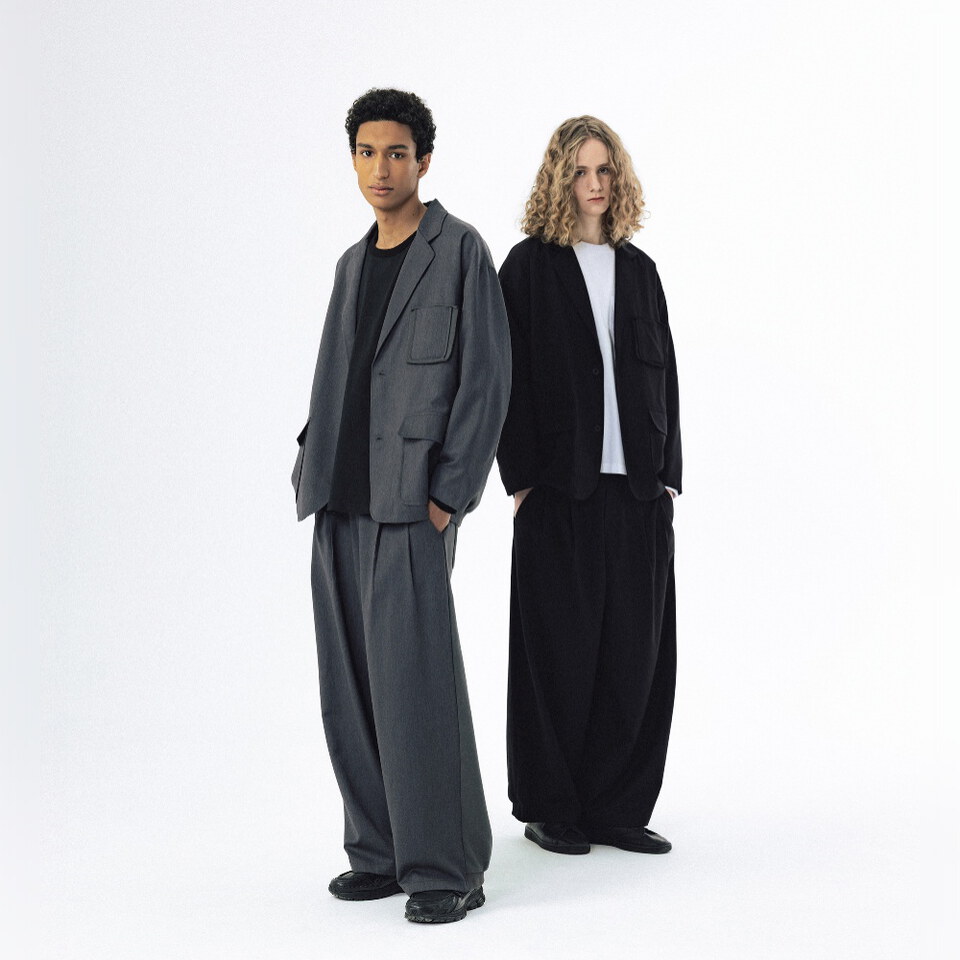 異材質西裝外套 Mix Structured Blazer
