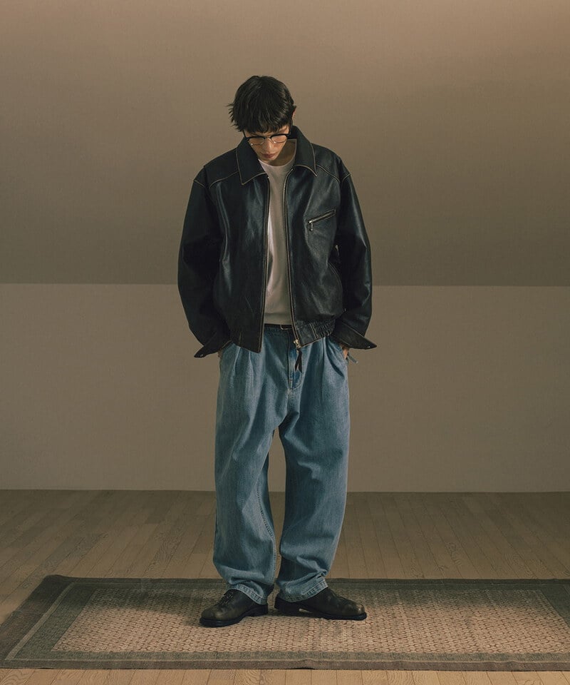 AGL1602-252 寬錐形牛仔褲 Wide Tapered Denim Pants