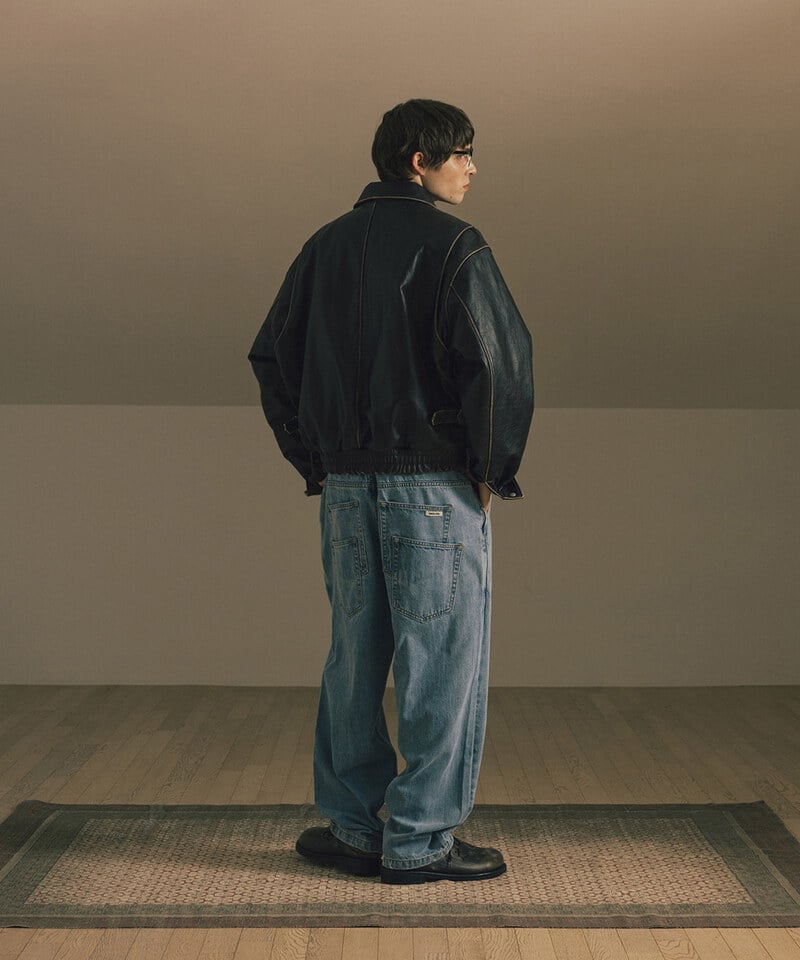 AGL1602-252 寬錐形牛仔褲 Wide Tapered Denim Pants