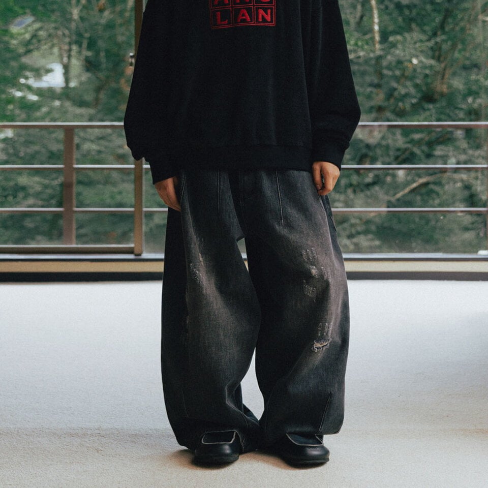 AGL1607-252 氣球丹寧褲 Western Balloon Denim Pants