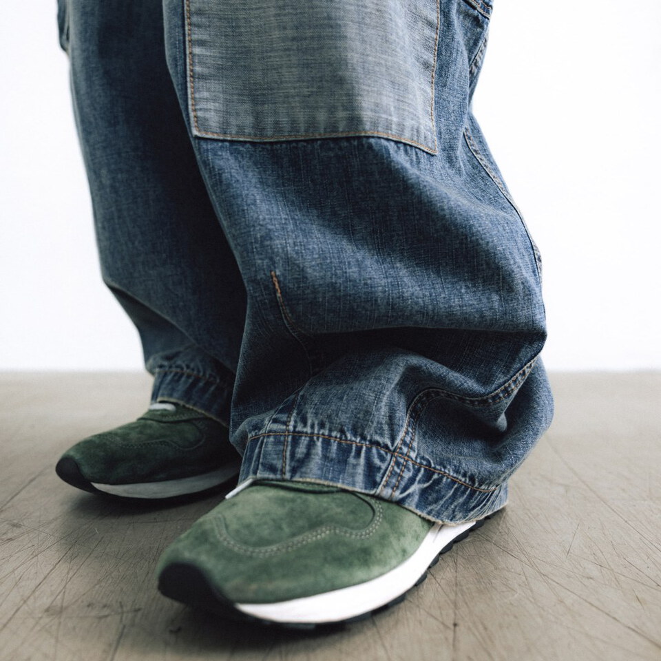 丹寧氣球長褲 Distressed Cargo Denim Balloon Pants