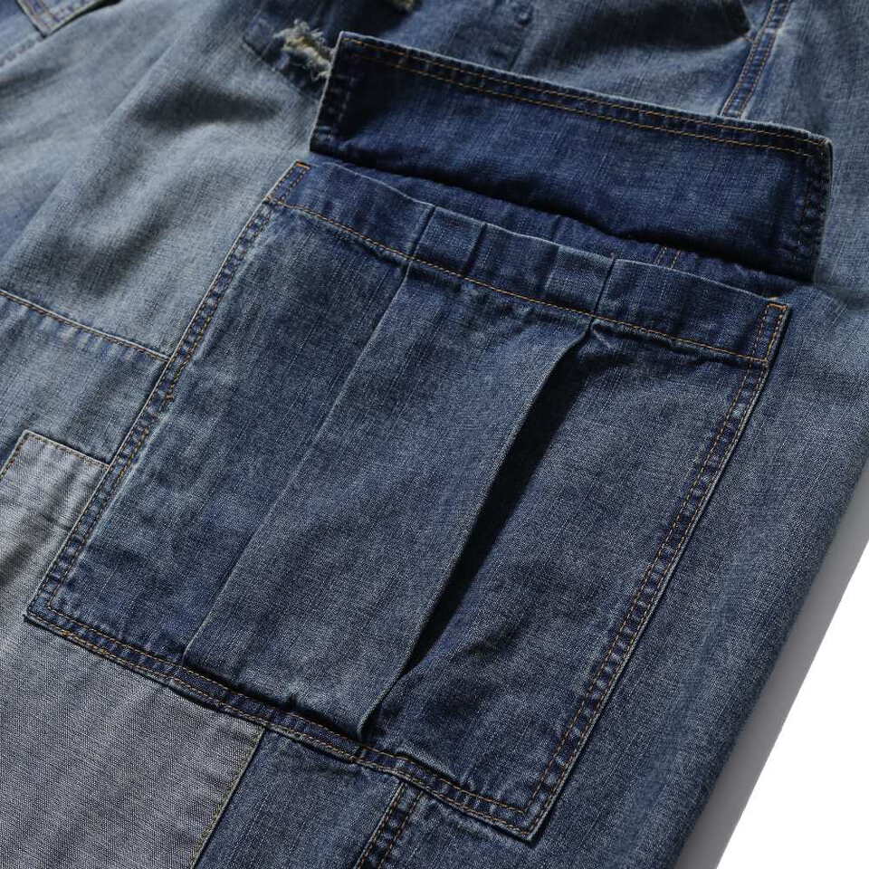 丹寧氣球長褲 Distressed Cargo Denim Balloon Pants