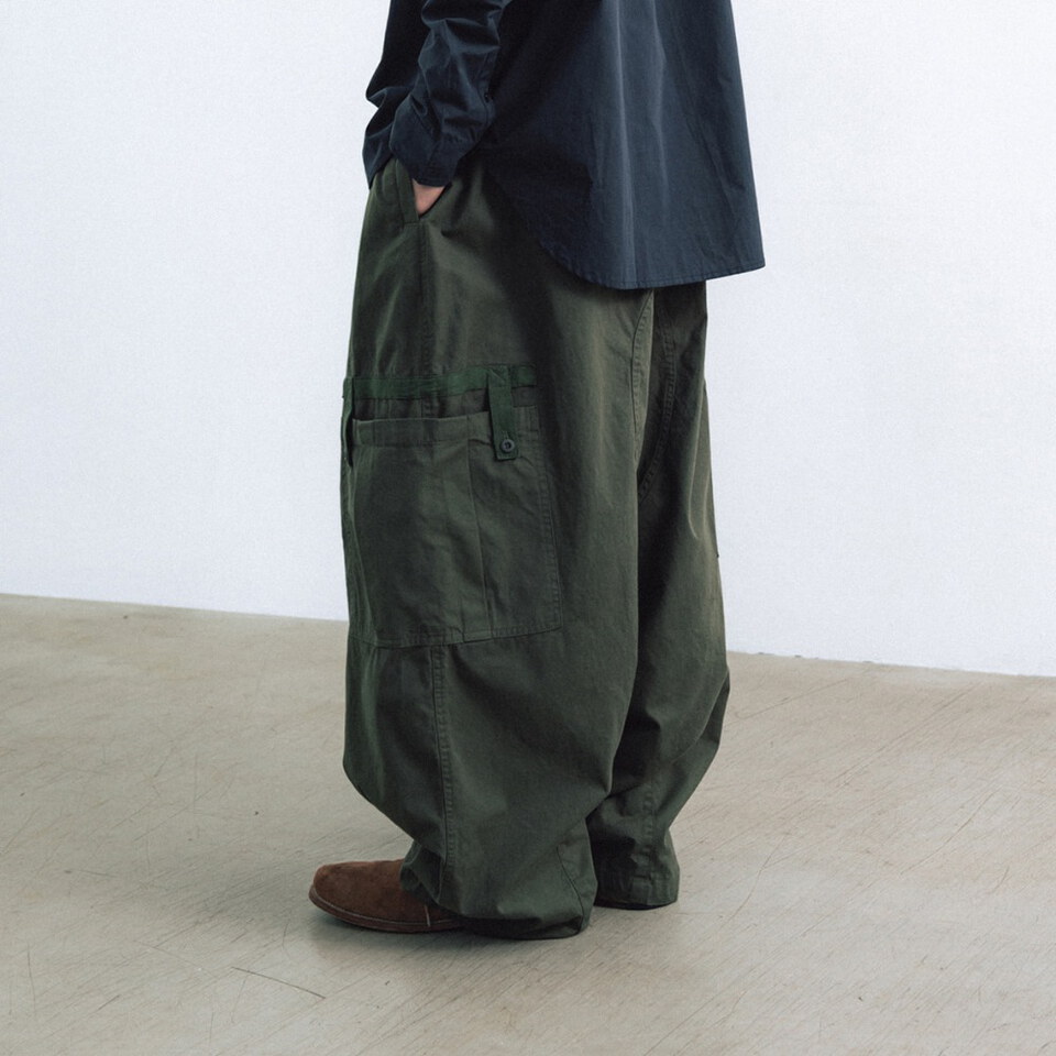 口袋工裝長褲 Strap Cargo Balloon Pants