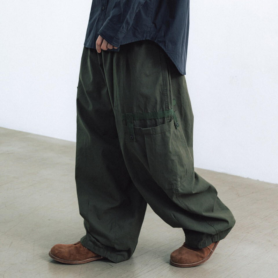 口袋工裝長褲 Strap Cargo Balloon Pants