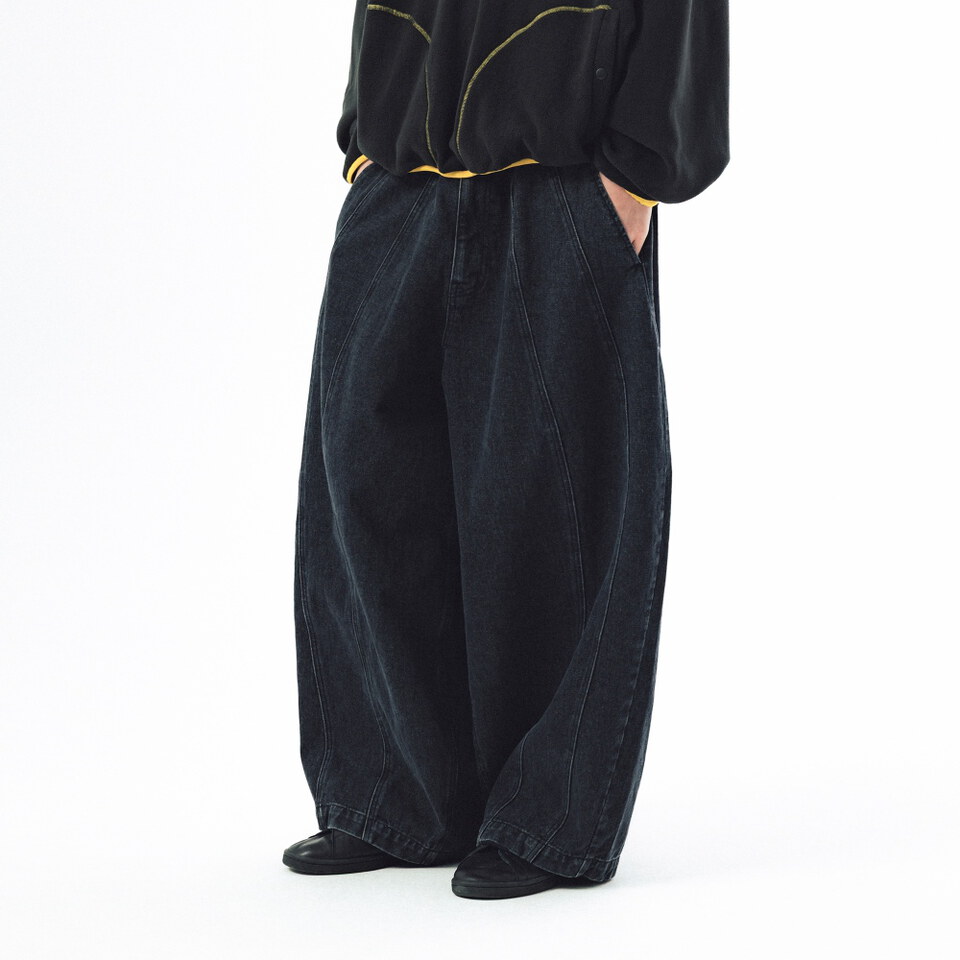 水洗繭型牛仔褲 Balloon Iconic Denim Pants