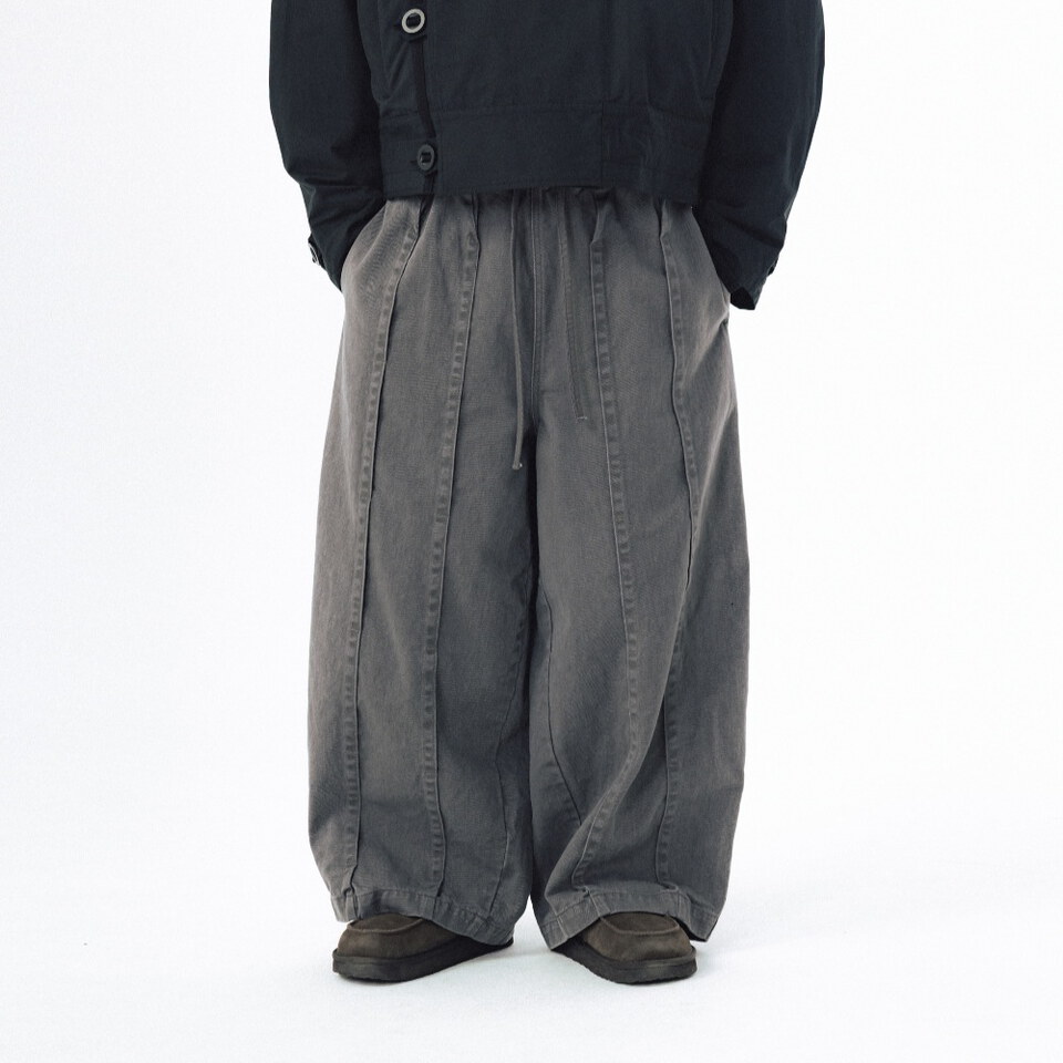AGL1618-262 褶皺縫線繭型褲 Folded Stitch Balloon Pants