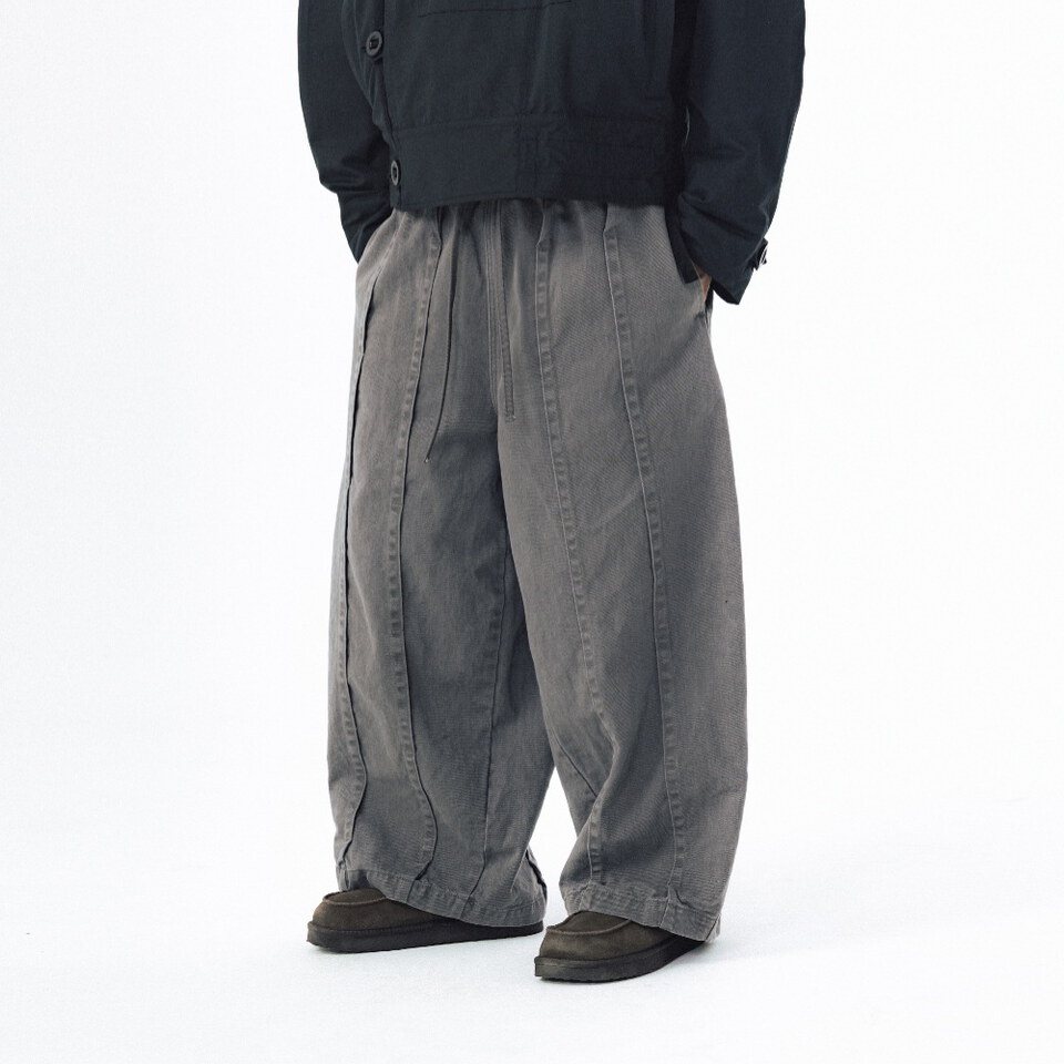 褶皺縫線繭型褲 Folded Stitch Balloon Pants