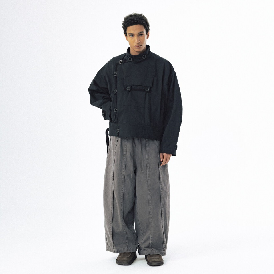 褶皺縫線繭型褲 Folded Stitch Balloon Pants