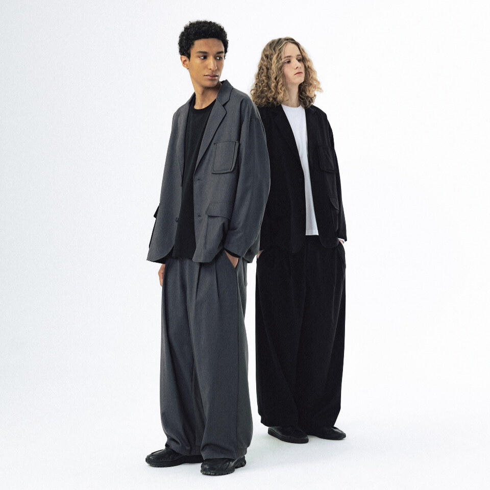AGL1619-262 異材質長褲 Mix Structured Trousers