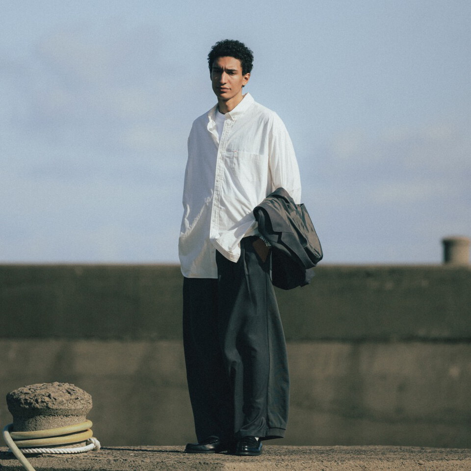 AGL1619-262 異材質長褲 Mix Structured Trousers