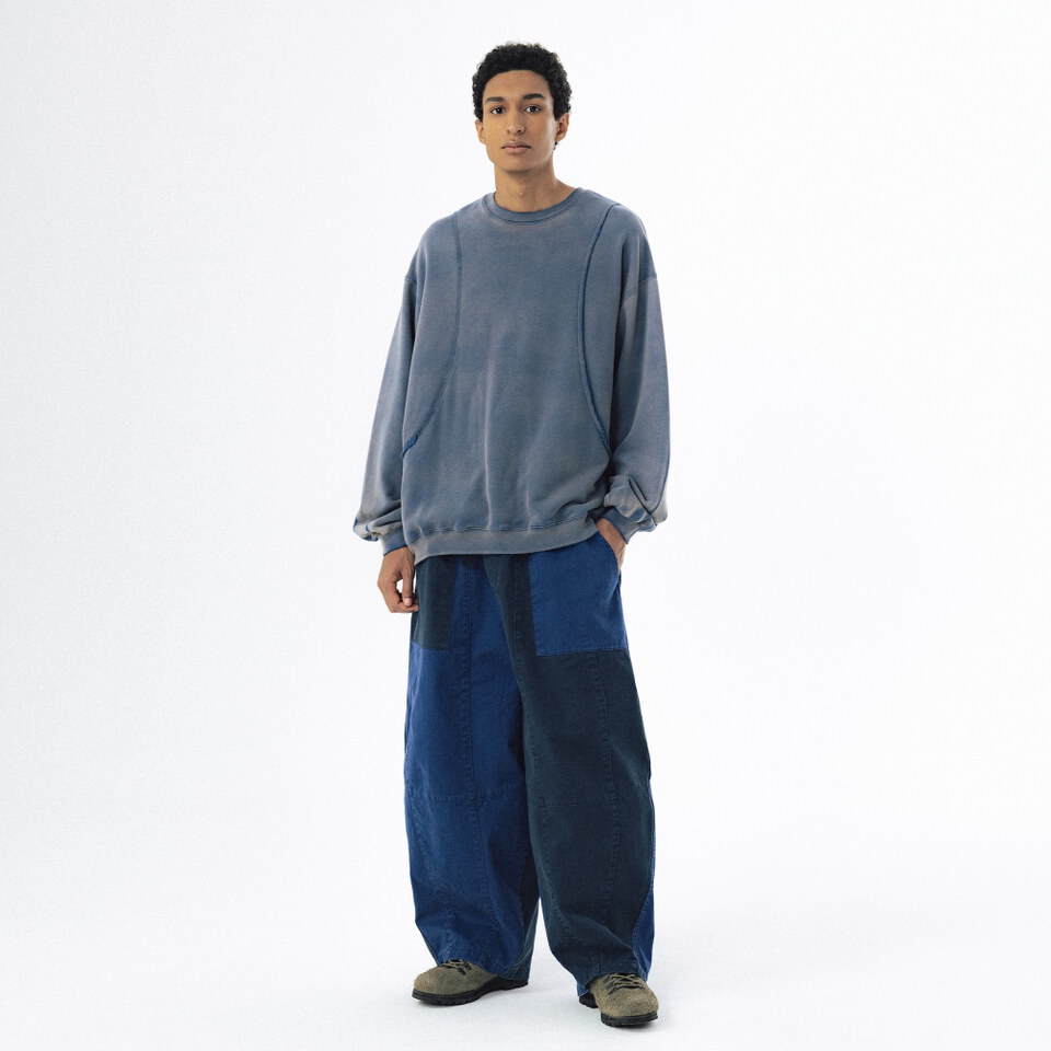 拼接繭型長褲 Panel Mix Balloon Pants