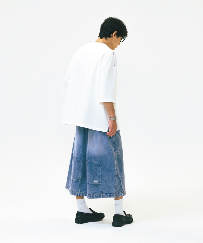AGL1701-252 上下顛倒丹寧短褲 Upside Down Denim Half Pants
