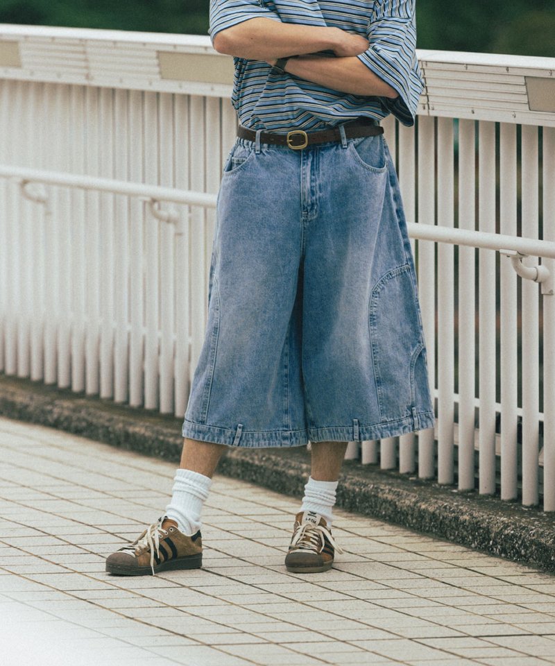 AGL1701-252 上下顛倒丹寧短褲 Upside Down Denim Half Pants