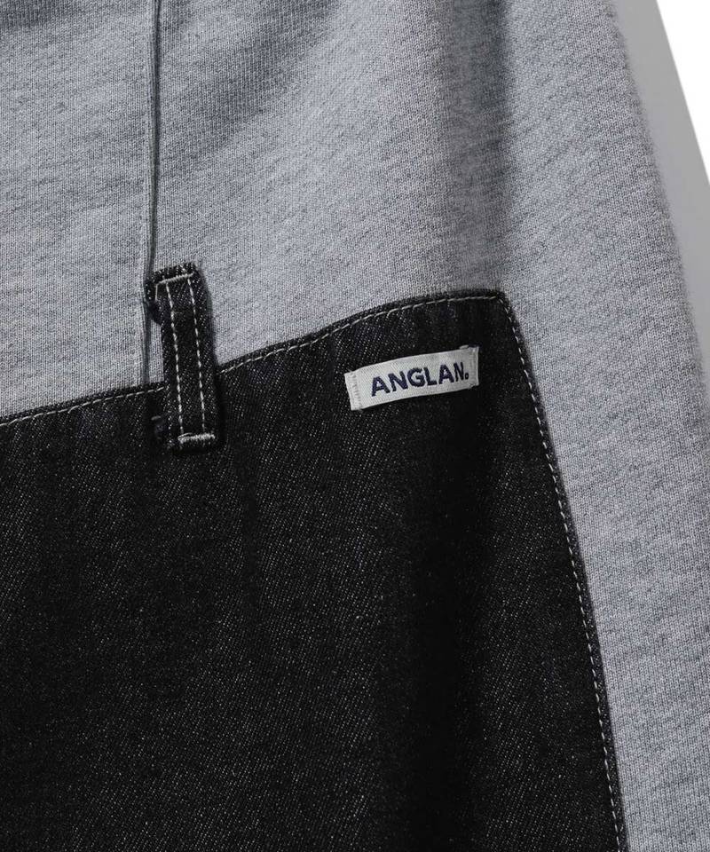 AGL1703-252 拼接休閒短褲 Denim Double Sweat Half Pants