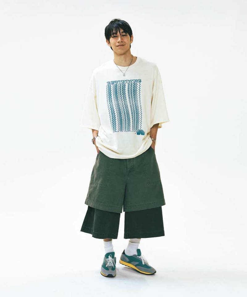 AGL1704-252 拼接工裝五分褲 Layered Half Fatigue Half Pants