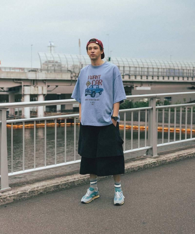 AGL1704-252 拼接工裝五分褲 Layered Half Fatigue Half Pants