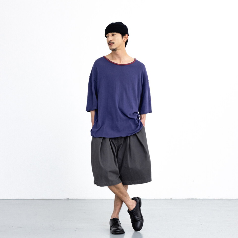 雙打褶五分褲 Cross Pleated Chino Half Pants