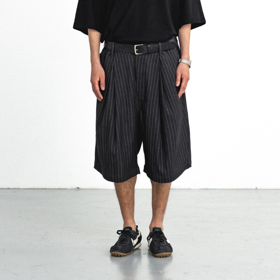 AGL1706-261 雙打褶休閒短褲 Double Tuck Half Slacks