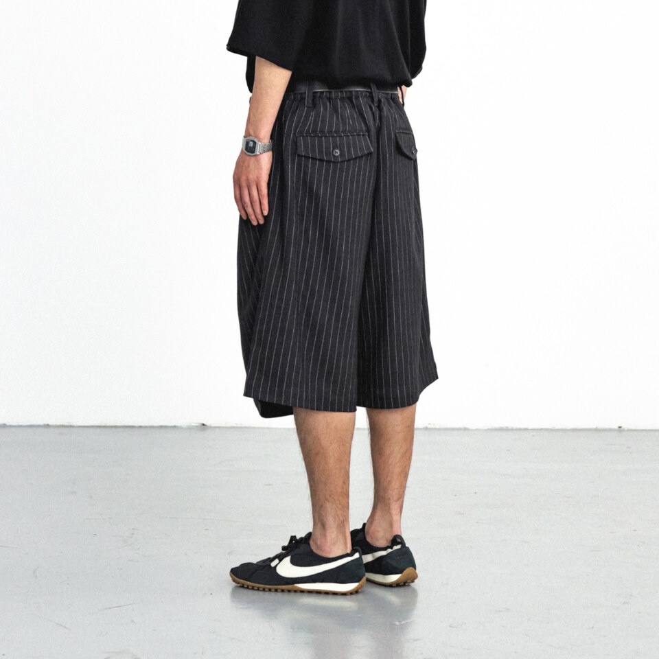 雙打褶休閒短褲 Double Tuck Half Slacks