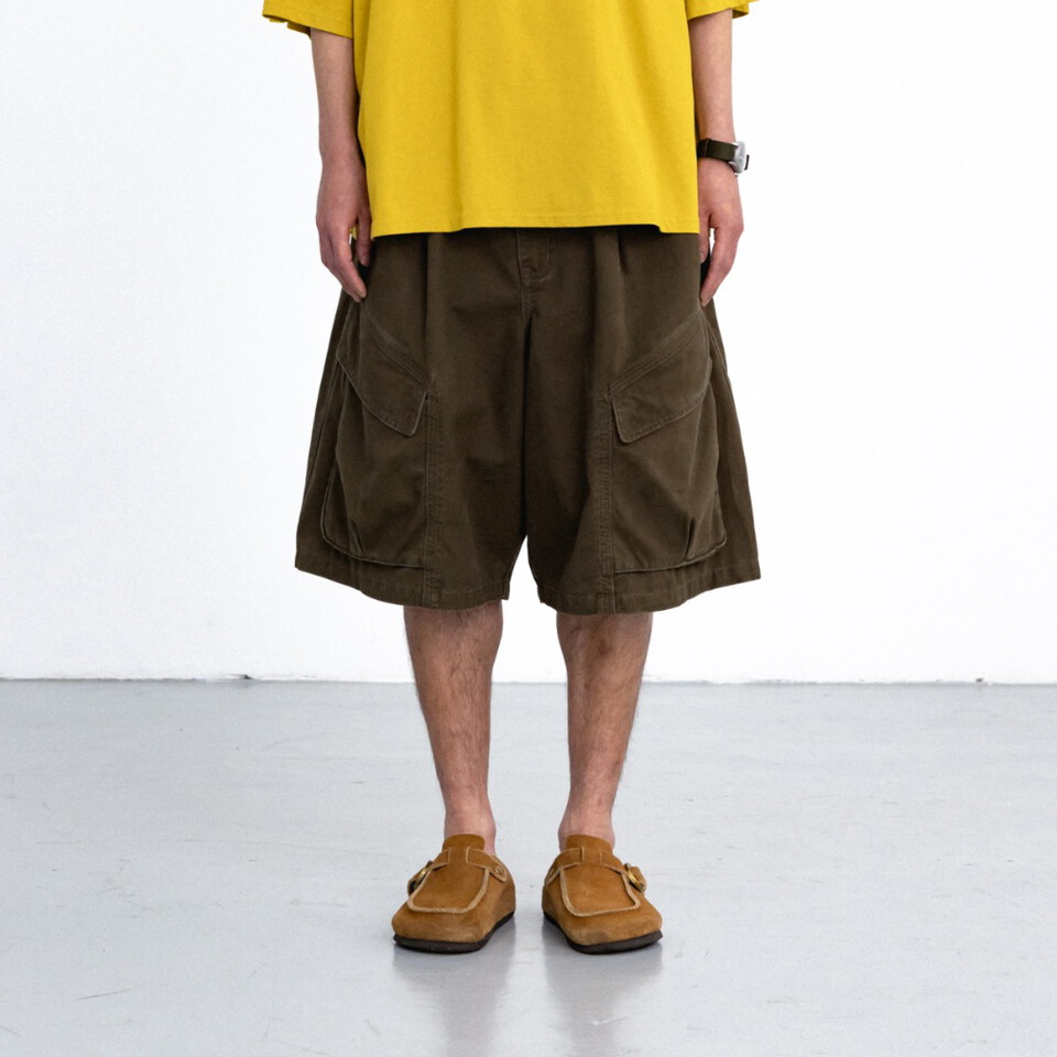 AGL1707-261 軍風五分褲 Structural Cargo Half Pants