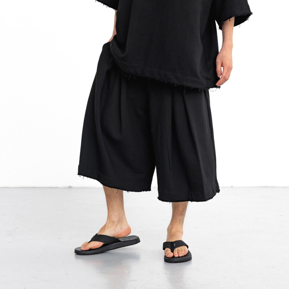 AGL1711-262 寬鬆休閒短褲 Valley Tuck Sweat Half Pants