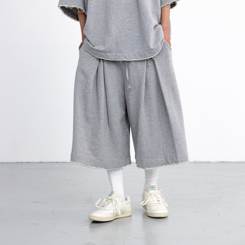 寬鬆休閒短褲 Valley Tuck Sweat Half Pants