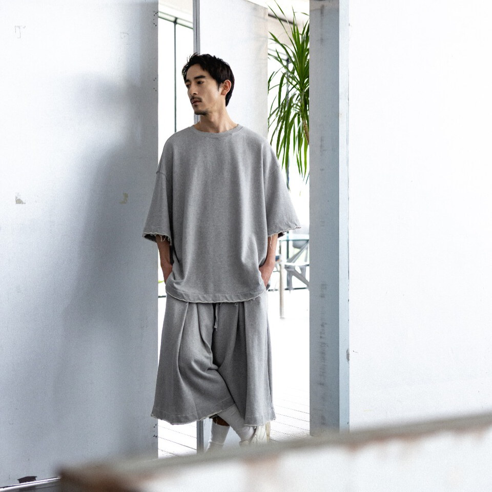 寬鬆休閒短褲 Valley Tuck Sweat Half Pants