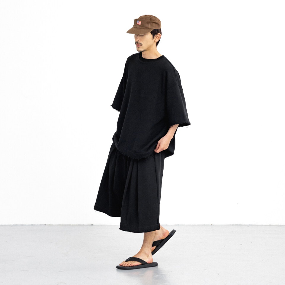 寬鬆休閒短褲 Valley Tuck Sweat Half Pants