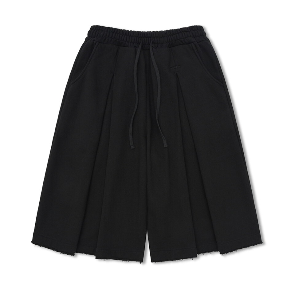 寬鬆休閒短褲 Valley Tuck Sweat Half Pants