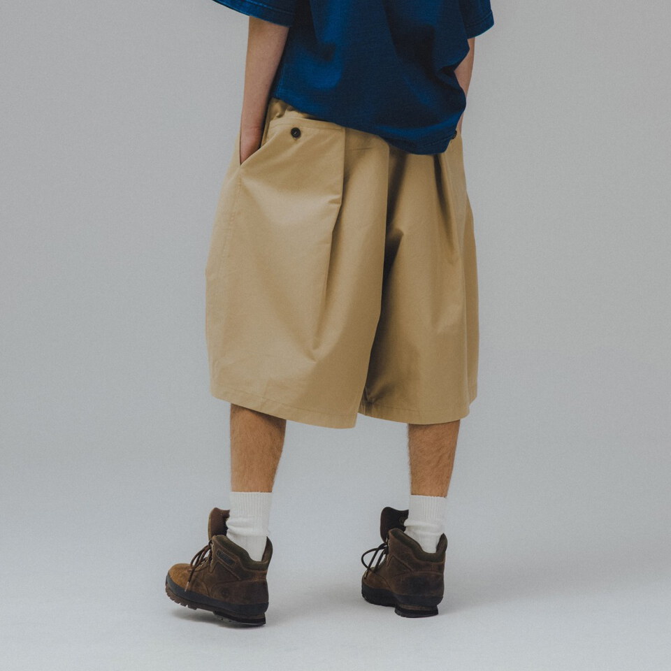 打褶五分褲 Pleated Volume Half Pants
