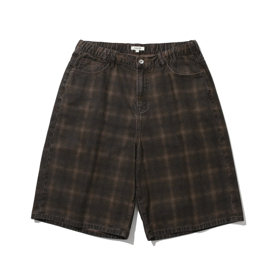 格紋五分褲 Checked Half Pants