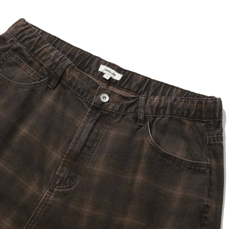 格紋五分褲 Checked Half Pants