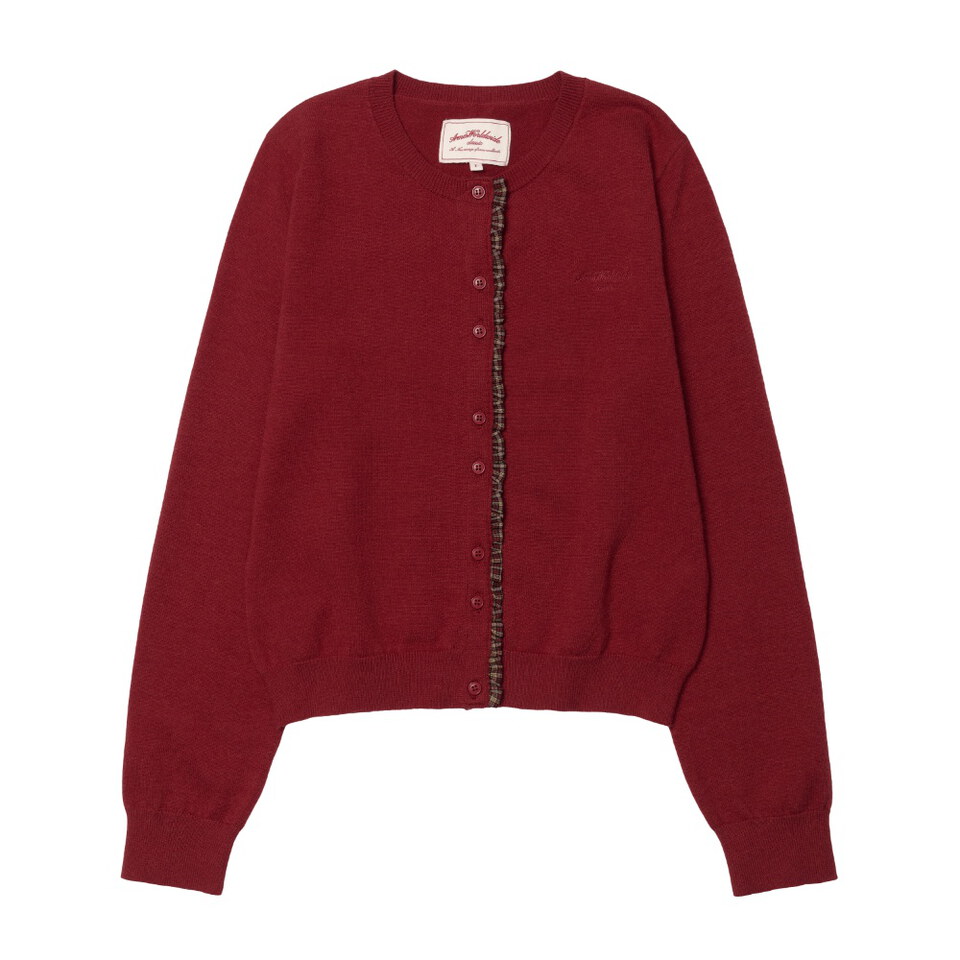 格紋針織衫 CLASSIC CHECK RUFFLE CARDIGAN