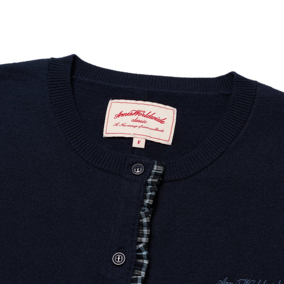 格紋針織衫 CLASSIC CHECK RUFFLE CARDIGAN